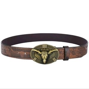Western Style Faux Leather Belt